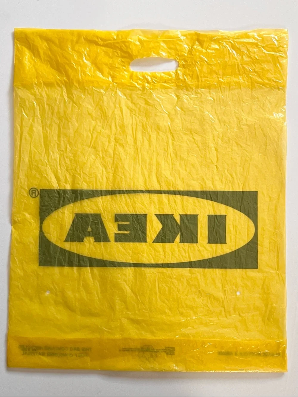 IKEA vintage yellow blue bag
